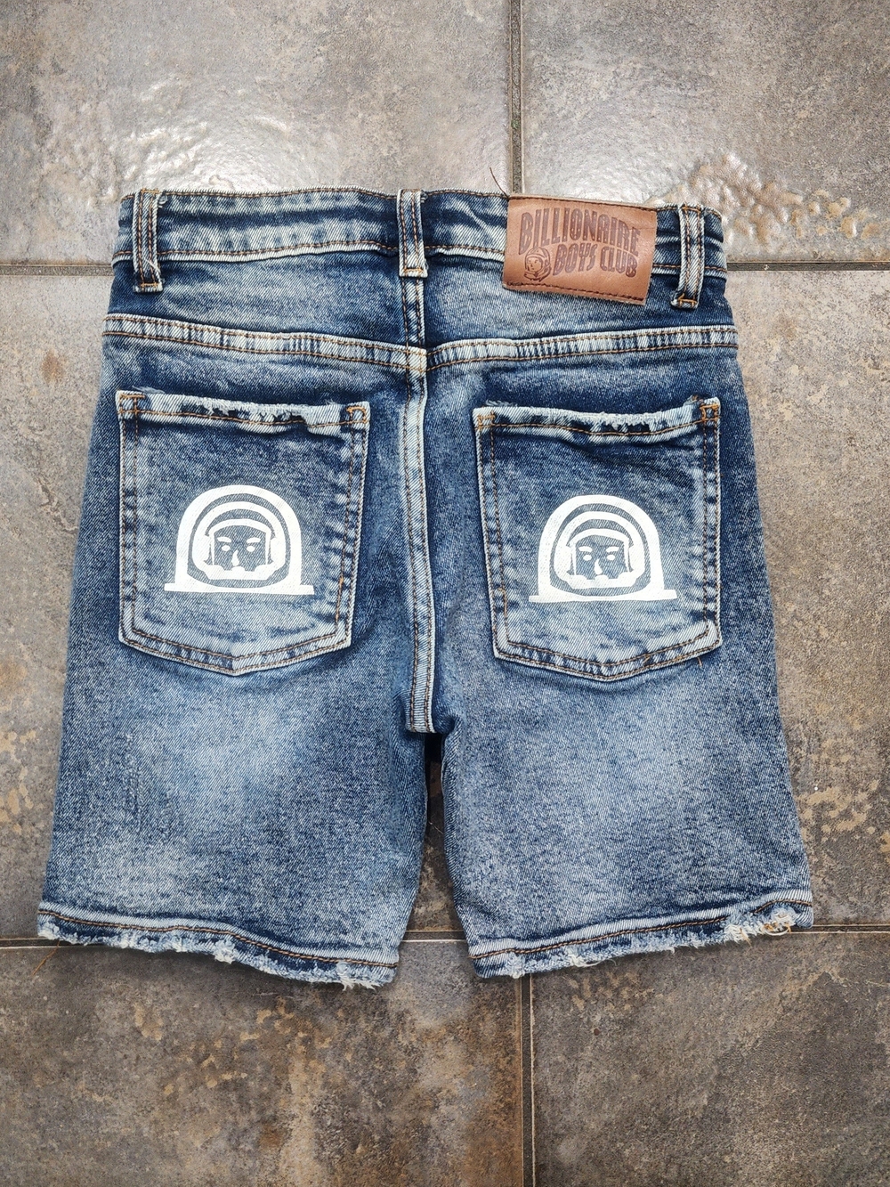 Billionaire Boys Club BBC Kid's 9/10 Astronaut Greeting Streetwear Denim Shorts
